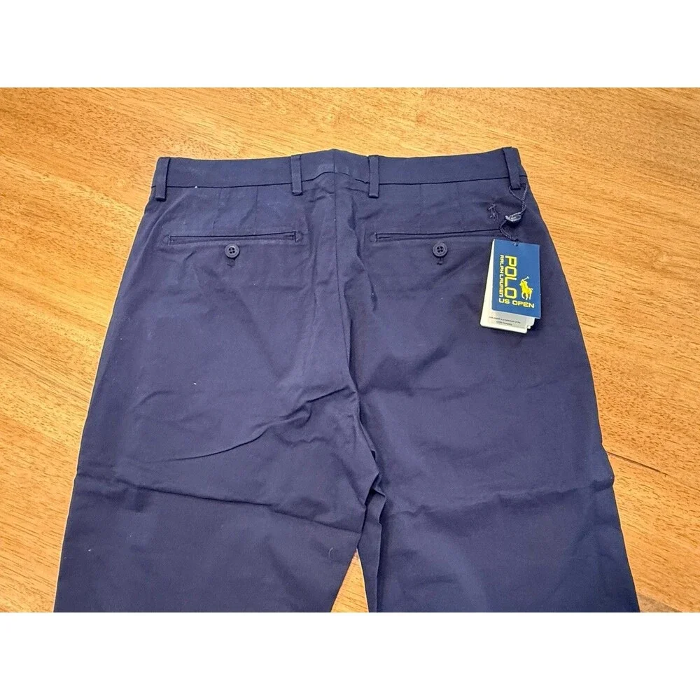 Polo Ralph Lauren US Open Tennis Golf Pants Mens 32x30 Blue Straight Leg Chinos